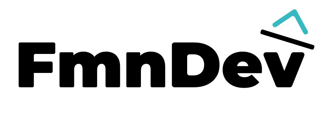 Logo horizontal Frédéric Doidi - Fmn Dev noir et bleu