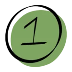 Icône chiffre 1 - vert