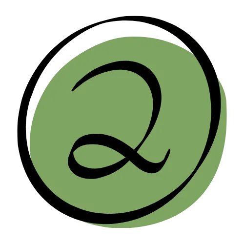 Icone chiffre 2 - vert