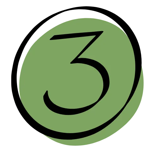 Icône chiffre 3 - vert