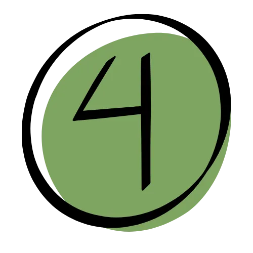 Icône chiffre 4 - vert